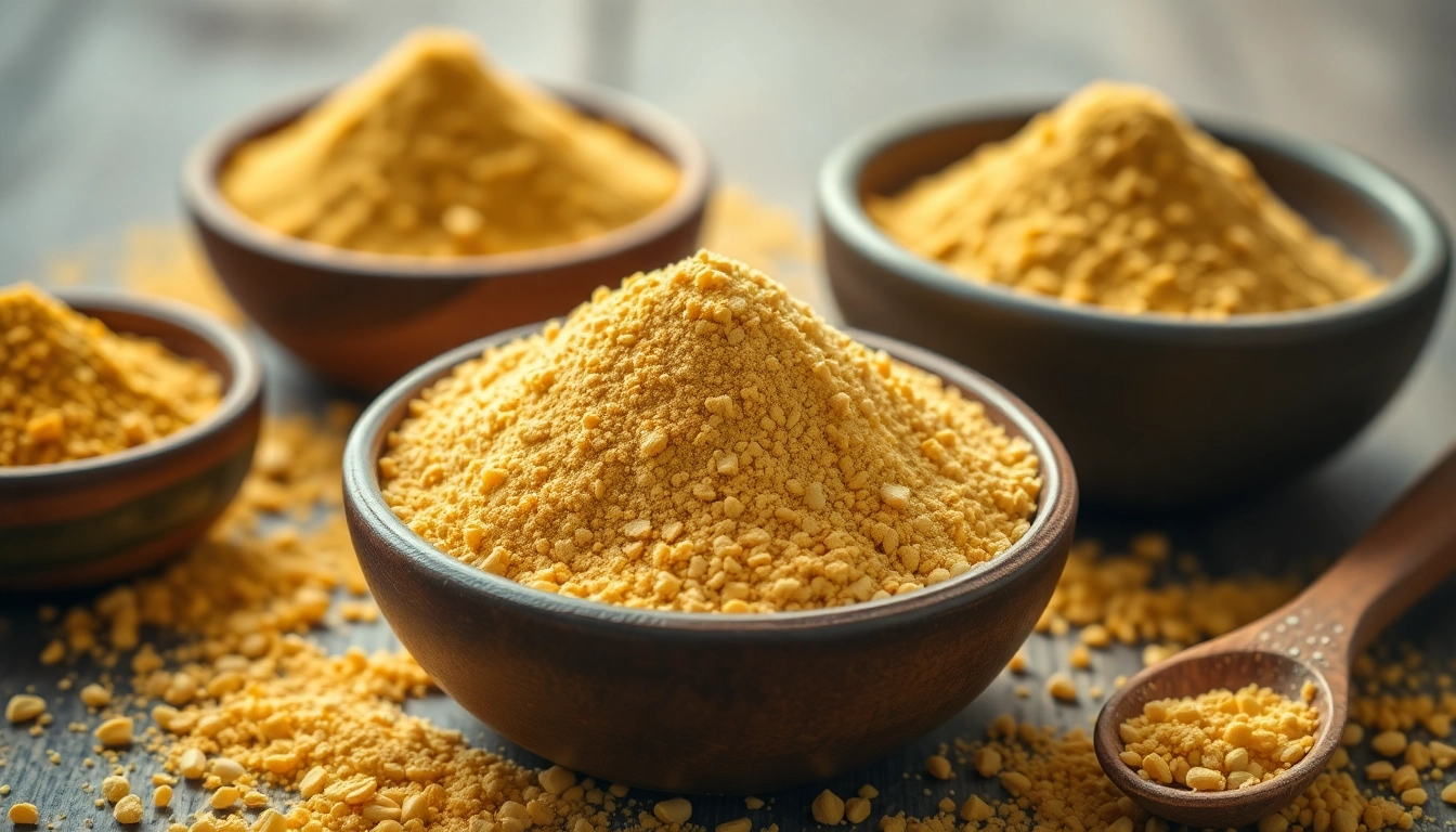 High-quality fenugreek powder in bowls showing texture and rich color, emphasizing purity and